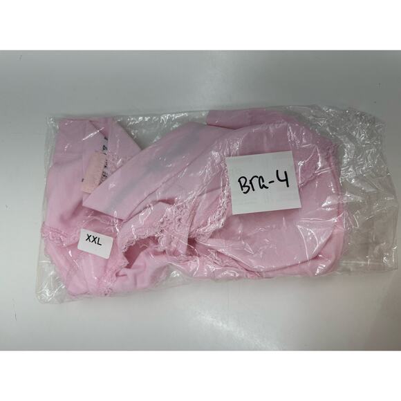 Womens Bra Size XXL Light Pink Lace Front CrissCross Staps Adjustable Padded New - Picture 9 of 9